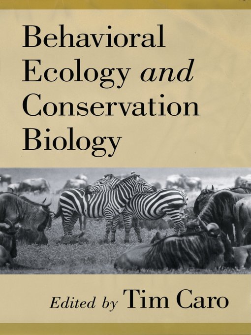 Title details for Behavioral Ecology and Conservation Biology by Tim Caro - Available